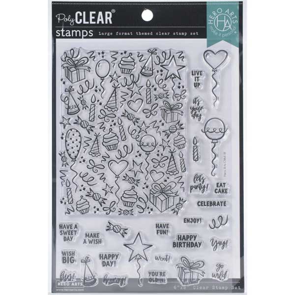 Hero Arts Wish Big Peek-A-Boo Party Stamp Set