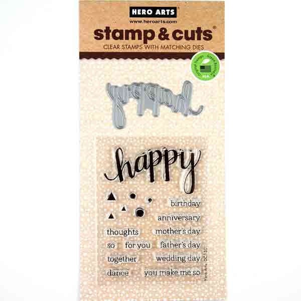 Hero Arts Happy Stamp and Die Set