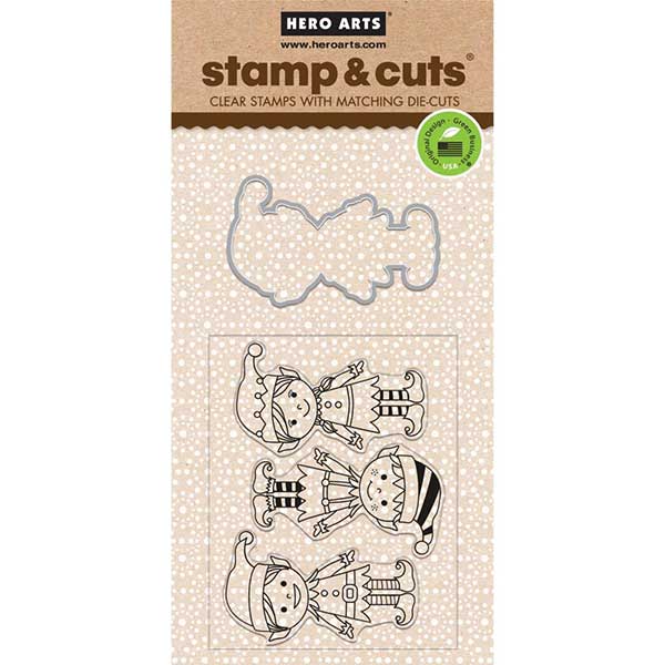 Hero Arts Santa&#039;s Elves Stamp &amp; Cut