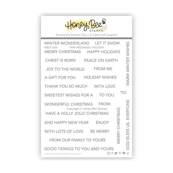 Honey Bee Stamps Mini Messages: Holiday Stamp