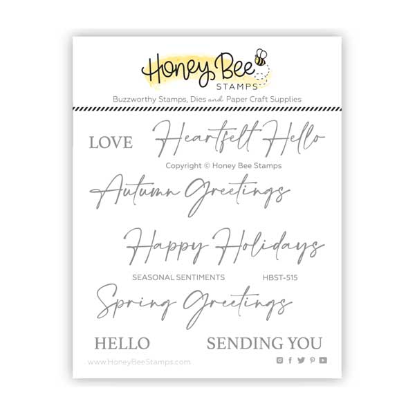 Honey Bee Stamps Seasonal Sentiments Stamp