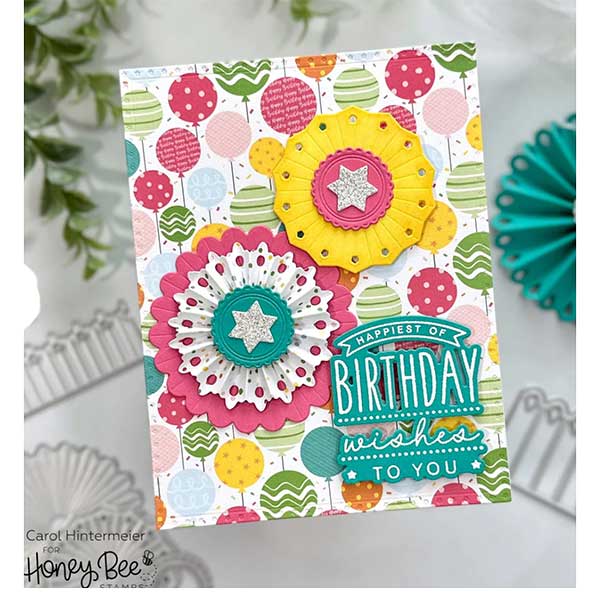 Honey Bee Stamps Big Bold Birthday 4x4 Stamp Set