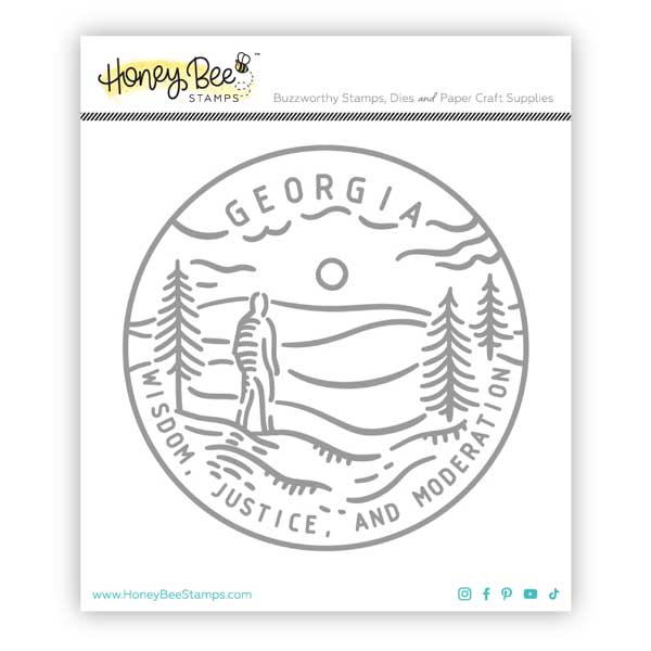 Honey Bee Stamps 50 States Circles Stamp - Georgia