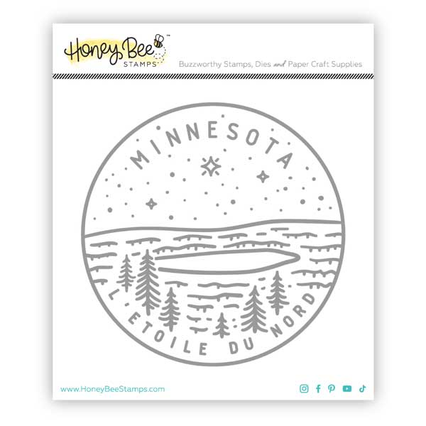 Honey Bee Stamps 50 States Circles Stamp - Minnesota