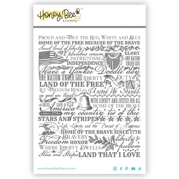 Honey Bee Stamps Land of the Free Stamp