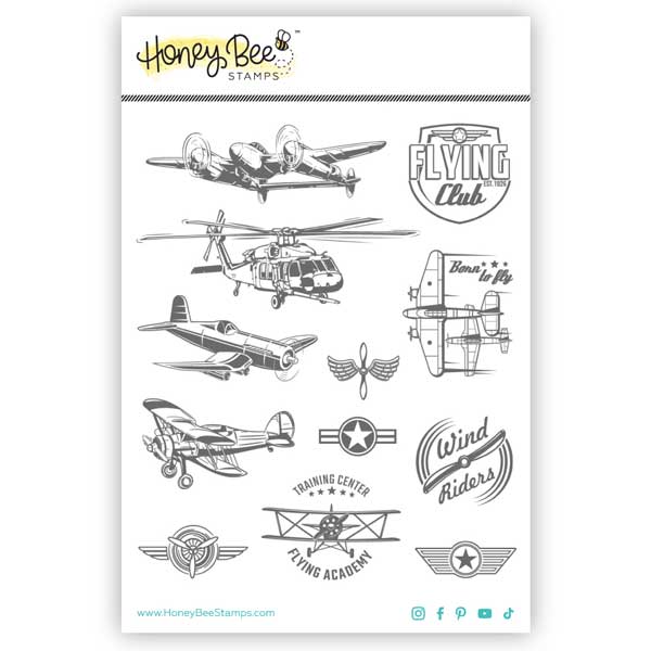 Honey Bee Stamps Born To Fly Stamp