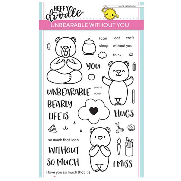 Heffy Doodle Unbearable Without You Stamp Set