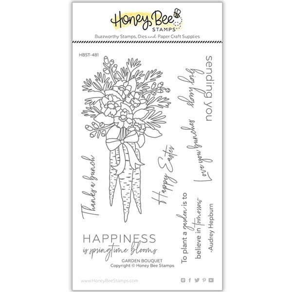 Honey Bee Stamps Garden Bouquet Stamp