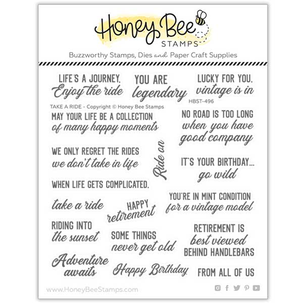 Honey Bee Stamps Take a Ride Stamp