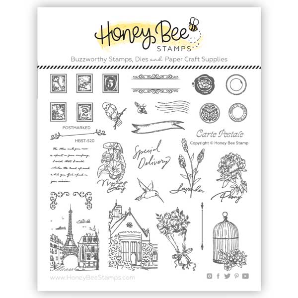 Honey Bee Stamps Postmarked Stamp