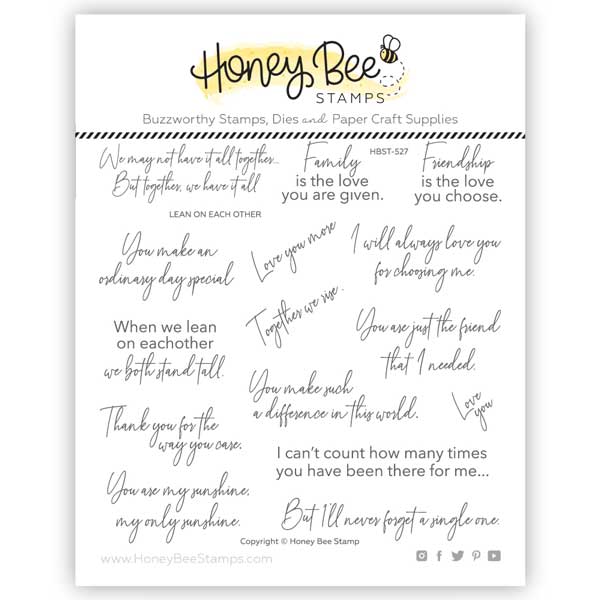 Honey Bee Stamps Lean on Each Other Stamp