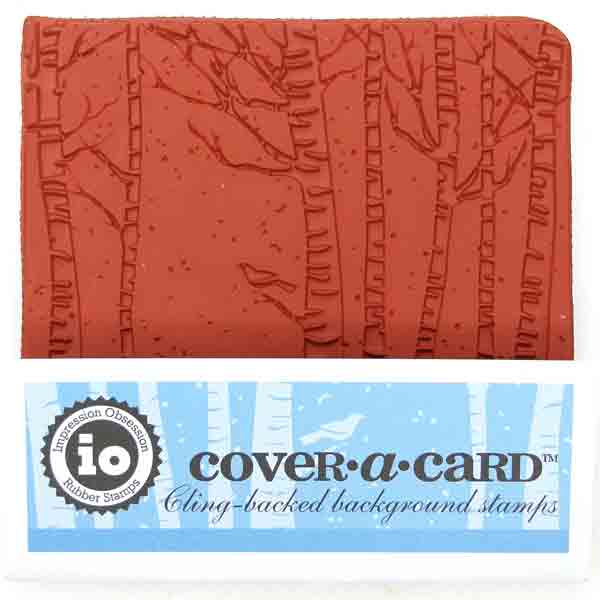 Impression Obsession Cover-A-Card Birch Trees Stamp