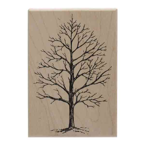 Winter Tree Wood Stamp