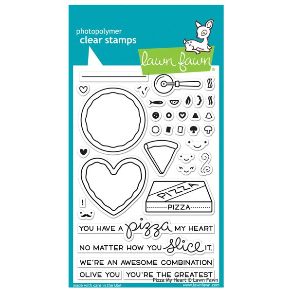 Lawn Fawn Pizza My Heart Stamp Set