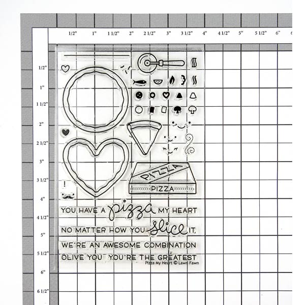 Lawn Fawn Pizza My Heart Stamp Set