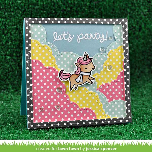 Lawn Fawn Winter Unicorn Stamp Set