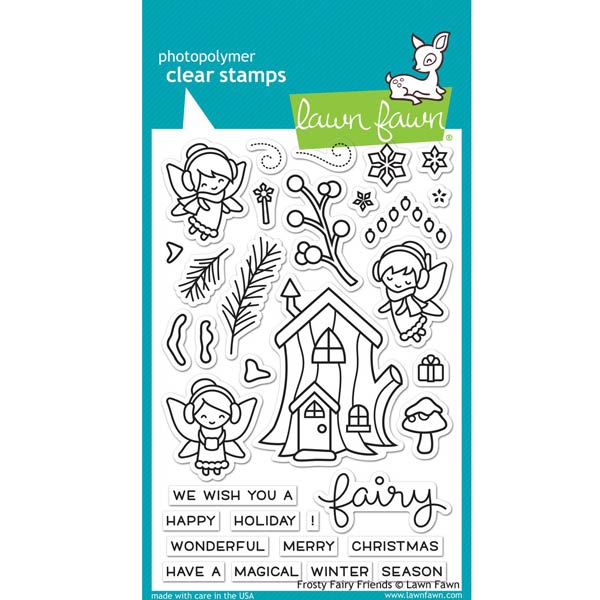 Lawn Fawn Frosty Fairy Friends Stamp Set &lt;span style=&quot;color:red;&quot;&gt;Blemished&lt;/span&gt;