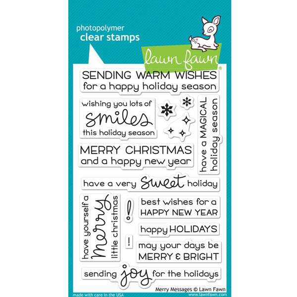 Lawn Fawn Merry Messages Stamp Set