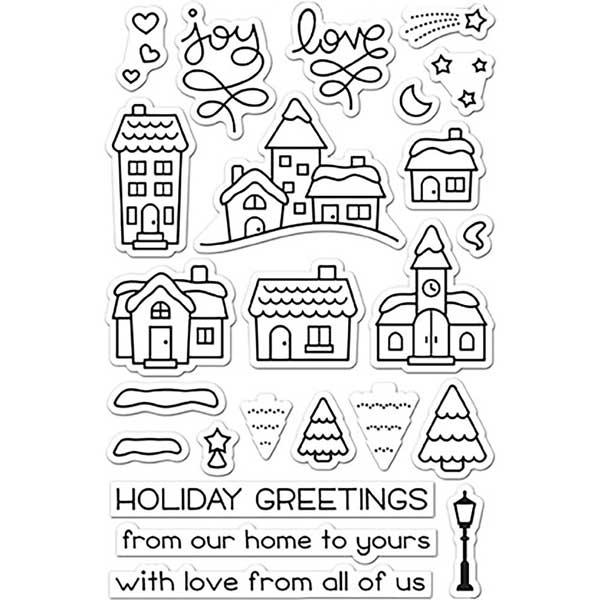 Lawn Fawn Winter Village Stamp Set