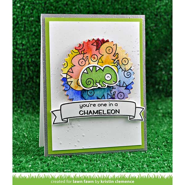 Lawn Fawn One In A Chameleon Stamp Set