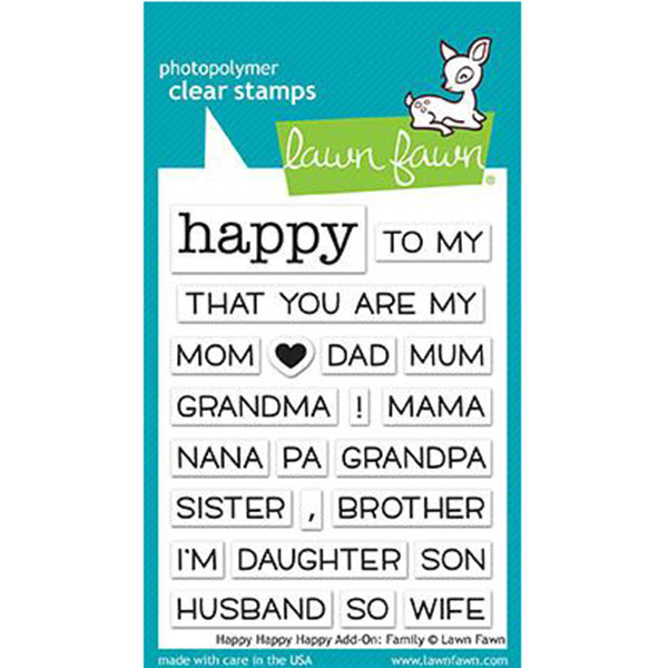 Lawn Fawn Happy Happy Happy Add-on: Family Stamp Set