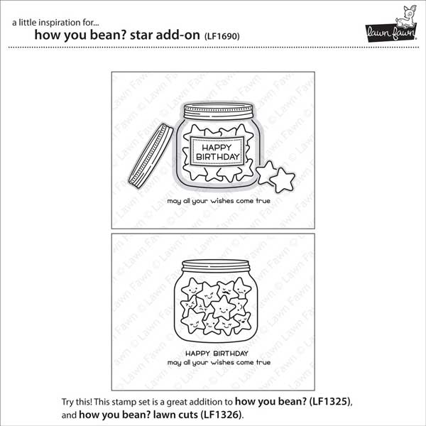 Lawn Fawn How You Bean? Star Add-On Stamp Set