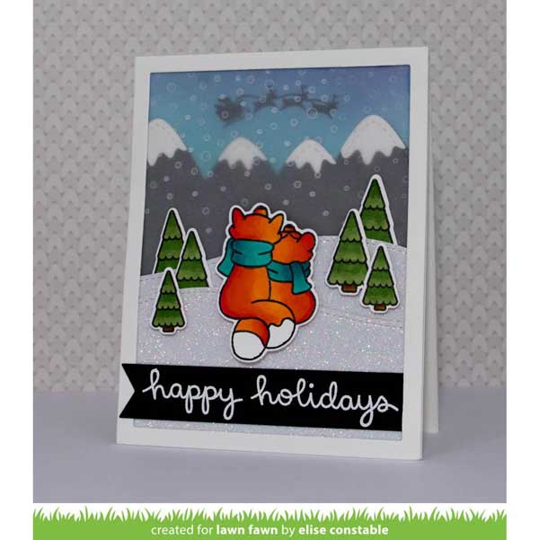 Lawn Fawn Winter Scripty Sentiments Stamp Set