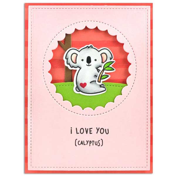 Lawn Fawn I Love You (calyptus) Stamp Set