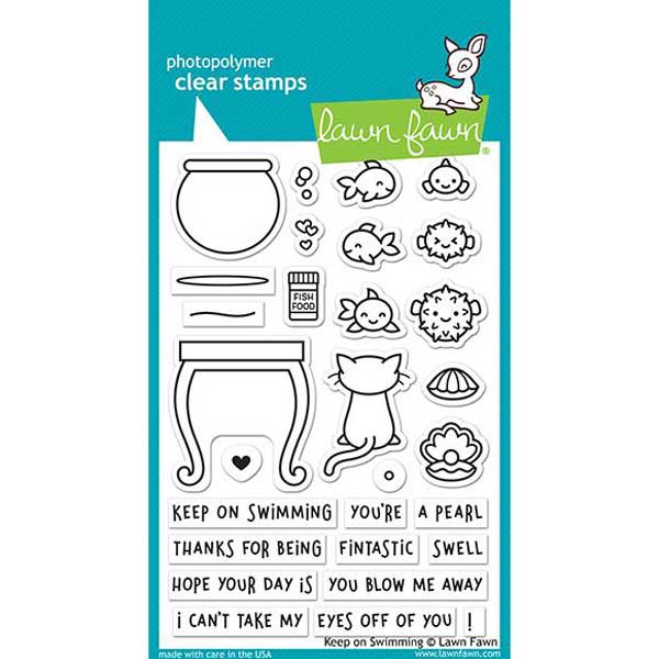 Lawn Fawn Keep On Swimming Stamp Set