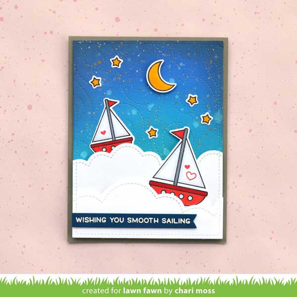 Lawn Fawn Smooth Sailing Stamp Set &lt;span style=&quot;color:red;&quot;&gt;Blemished&lt;/span&gt;