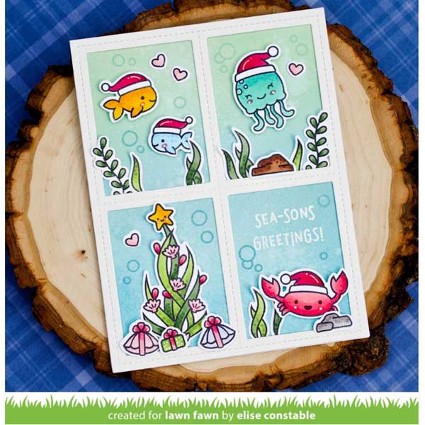 Lawn Fawn Christmas Fishes Stamp Set