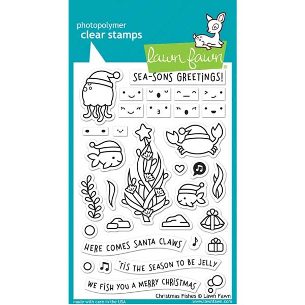 Lawn Fawn Christmas Fishes Stamp Set