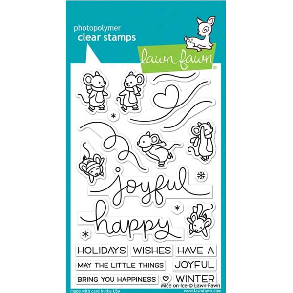 Lawn Fawn Mice on Ice Stamp Set