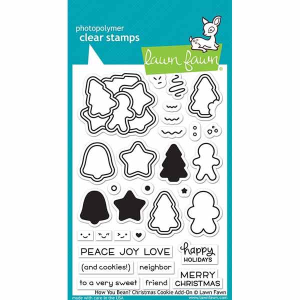 Lawn Fawn How You Bean? Christmas Cookie Add-On Stamp Set