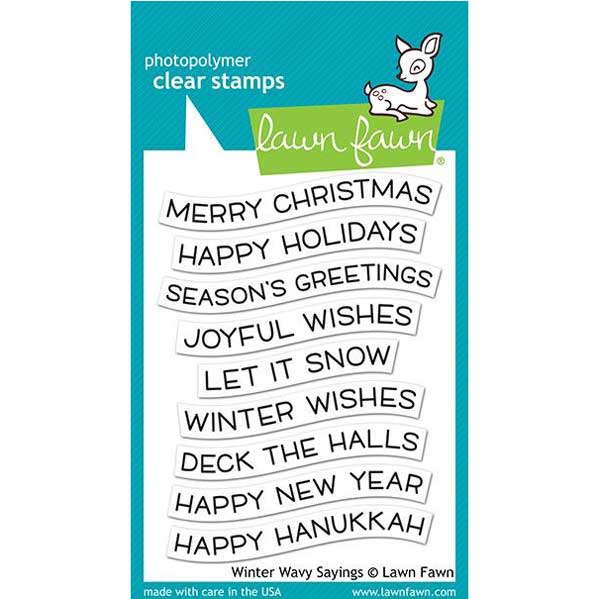 Lawn Fawn Winter Wavy Sayings Stamp Set