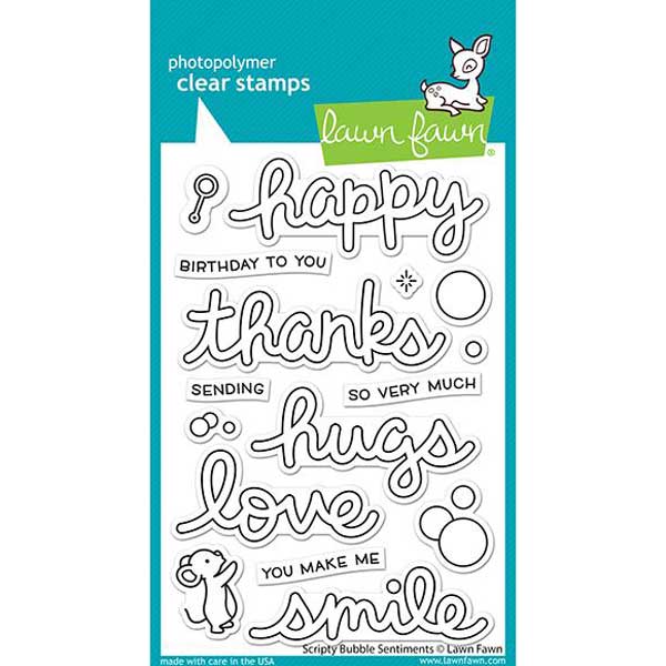 Lawn Fawn Scripty Bubble Sentiments Stamp