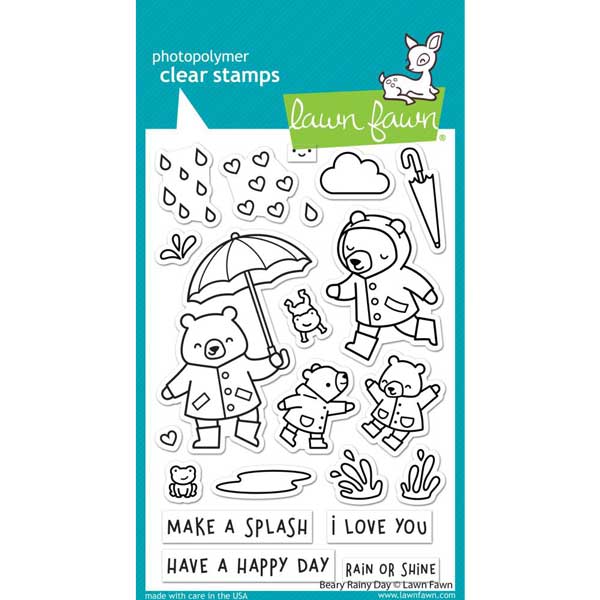 Lawn Fawn Beary Rainy Day Stamp