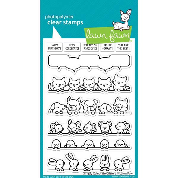 Lawn Fawn Simply Celebrate Critters Stamp