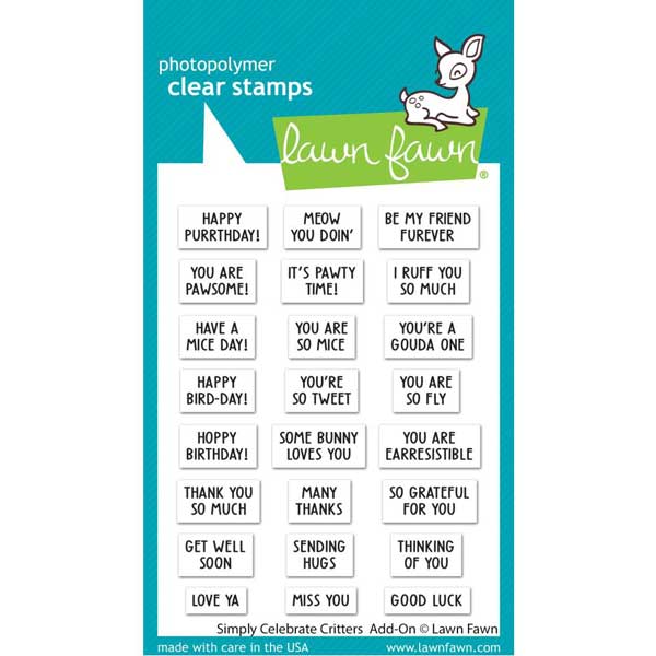 Lawn Fawn Simply Celebrate Critters Add-On Stamp