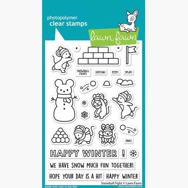 Lawn Fawn Snowball Fight Stamp