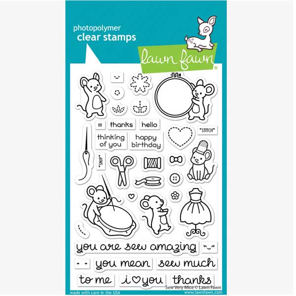 Lawn Fawn Sew Very Mice Stamp