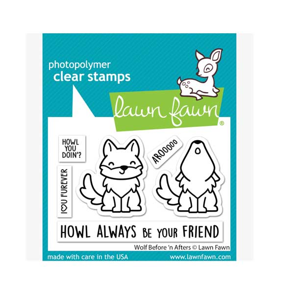 Lawn Fawn Wolf Before n&#039; Afters Stamp