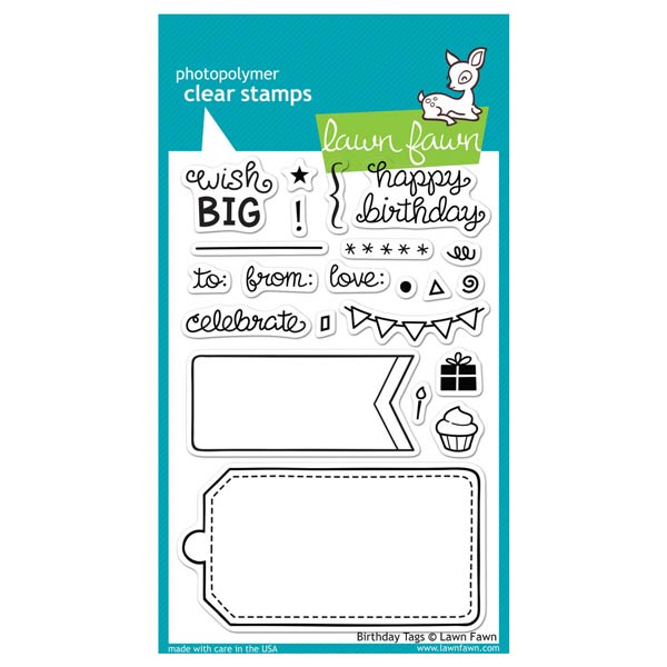 Lawn Fawn Birthday Tags Stamp Set &lt;span style=&quot;color:red;&quot;&gt;Blemished&lt;/span&gt;