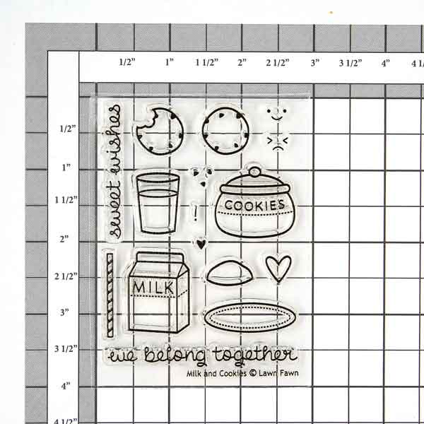 Lawn Fawn Milk and Cookies Stamp Set