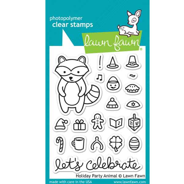 Lawn Fawn Holiday Party Animal Stamp Set