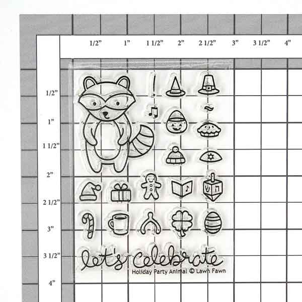 Lawn Fawn Holiday Party Animal Stamp Set