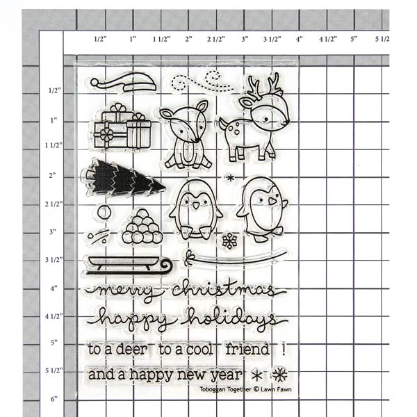 Lawn Fawn Toboggan Together Stamp Set