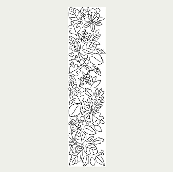 Memory Box Blooming Leaf Border Stamp