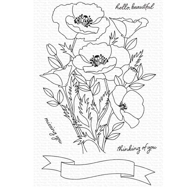 My Favorite Things Wild Poppies Stamp Set