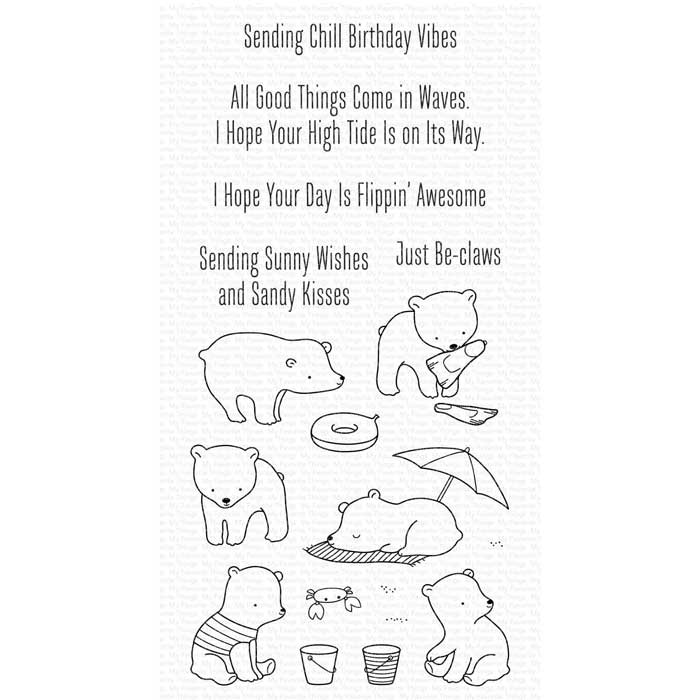 My Favorite Things Beach Bear Stamp Set